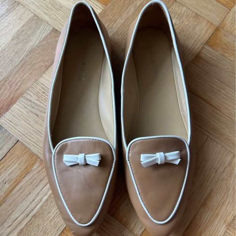 Talbots Leather Loafers With Bow 8.5M